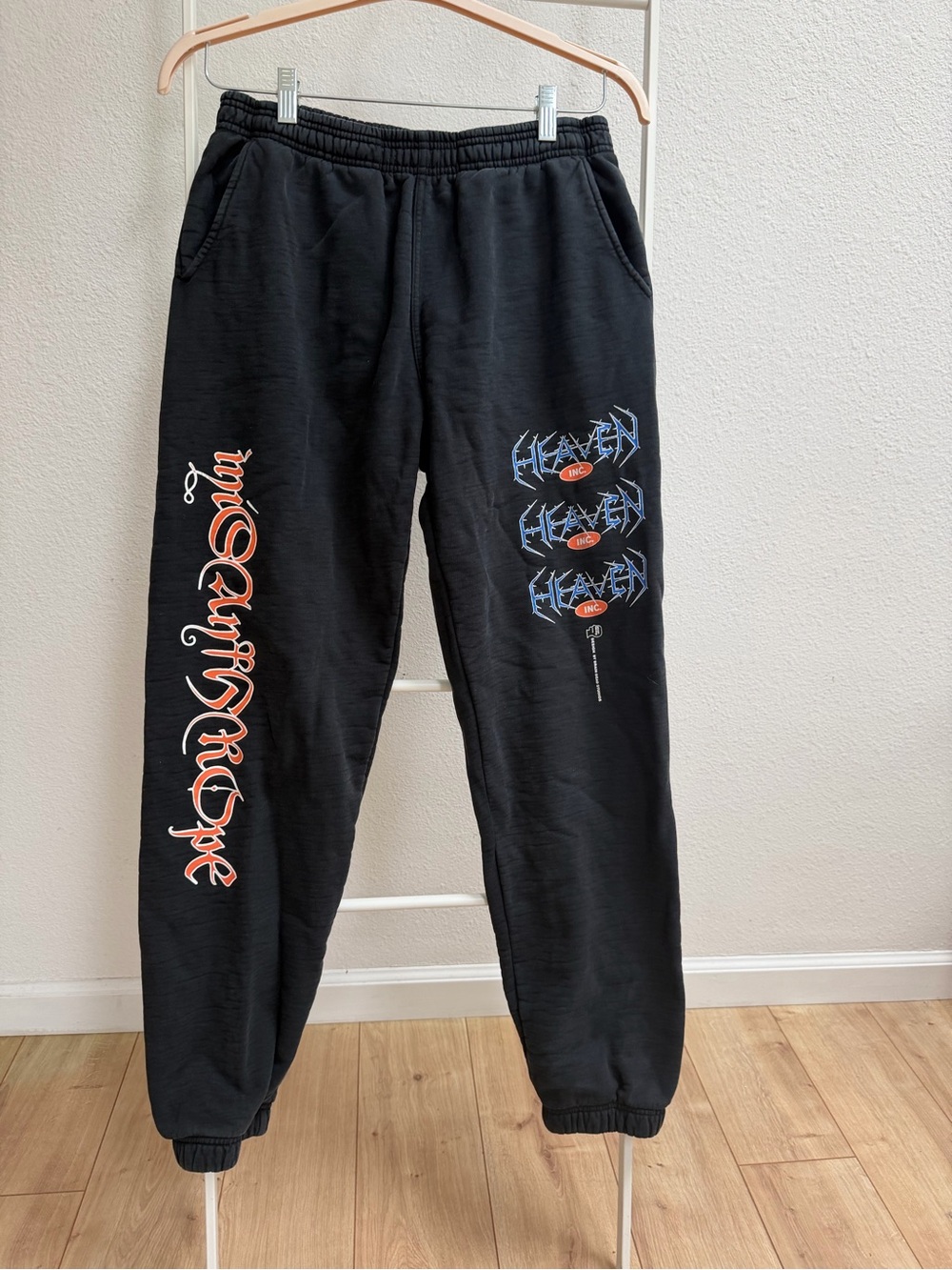 Brain Dead Black Sweatpants with Graphics